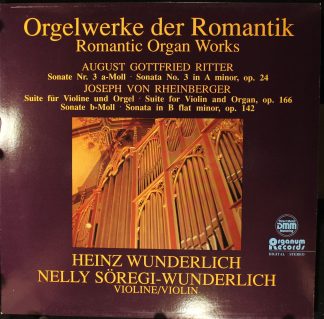 Organum Records (2) OR LP 872.012 - August Gottfried Ritter, Jos