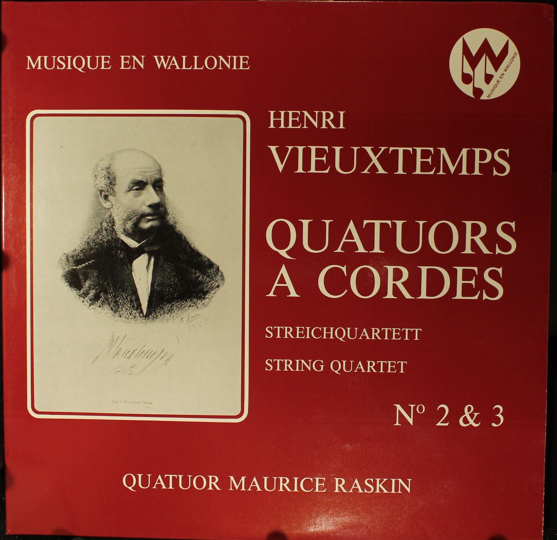 Musique en Wallonie MW 80039 - Henri Vieuxtemps, Quator À Cordes