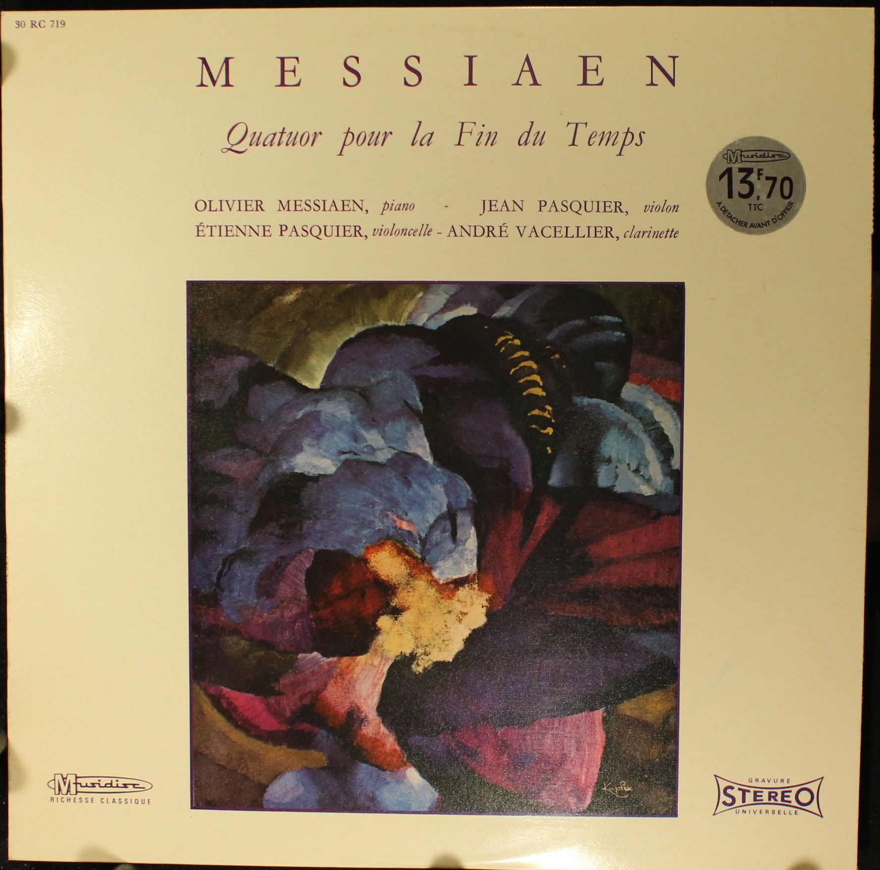 Musidisc 30 RC 719 - Olivier Messiaen, Olivier Messiaen, Jean Pa