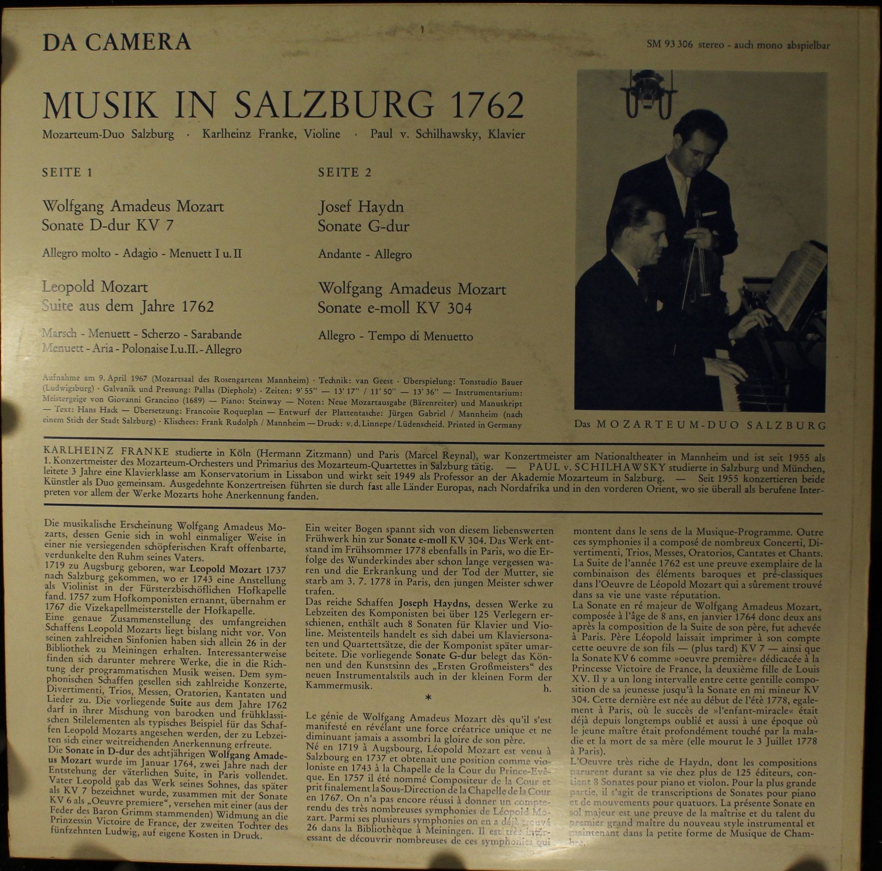 Da Camera SM 93306 - Mozarteum-Duo Salzburg - Musik In Salzburg - Image 2