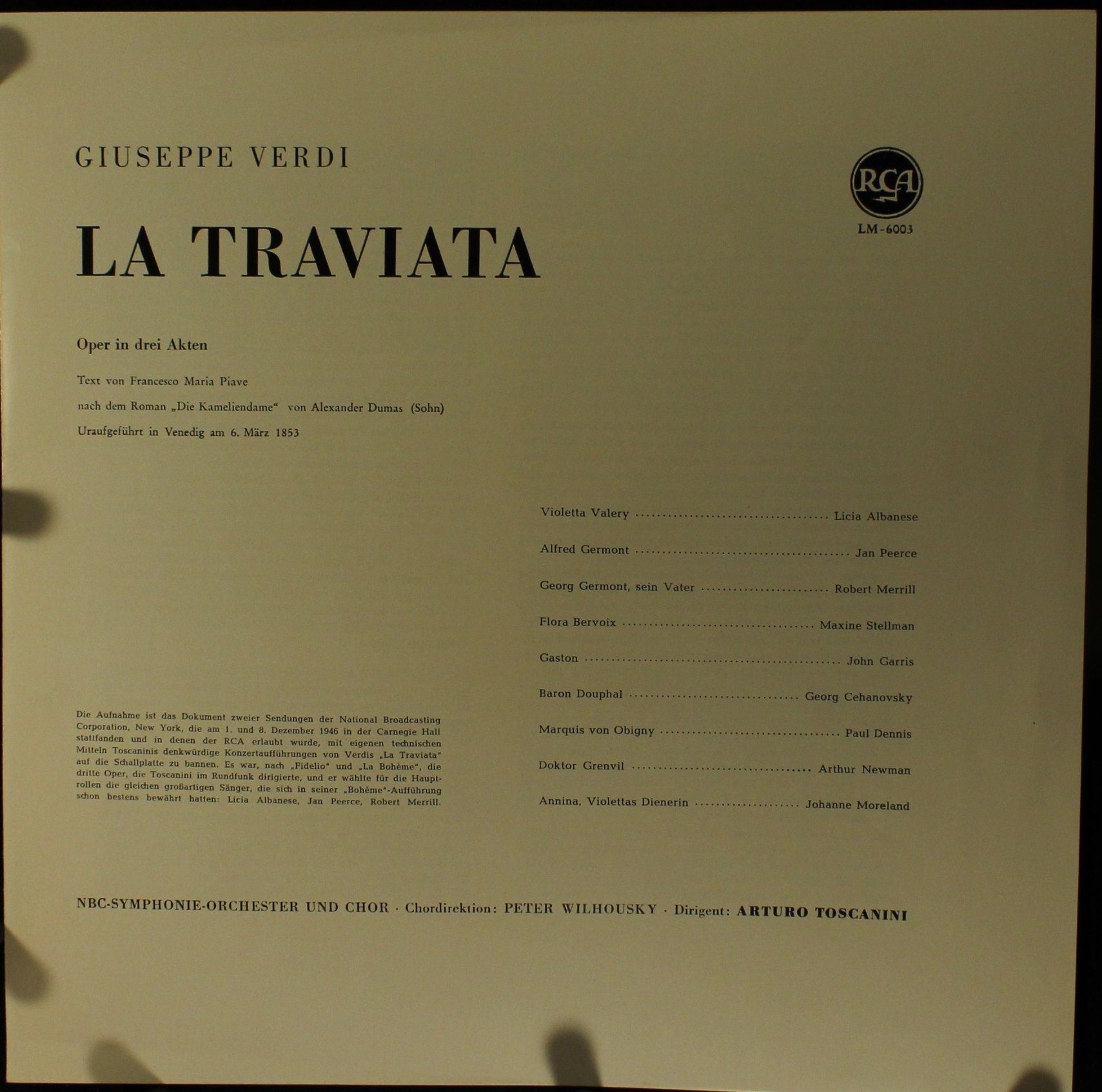 RCA LM 6003 (2) - Giuseppe Verdi, Arturo Toscanini, Licia Albane - Image 2