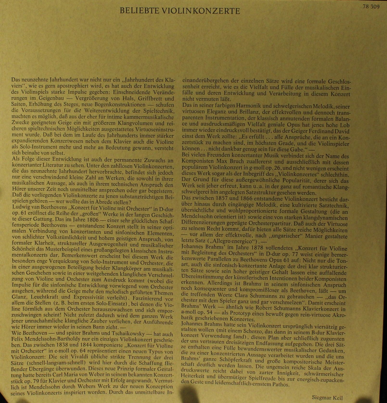 CBS 78309 - Various - Beliebte Violinkonzerte - Image 4