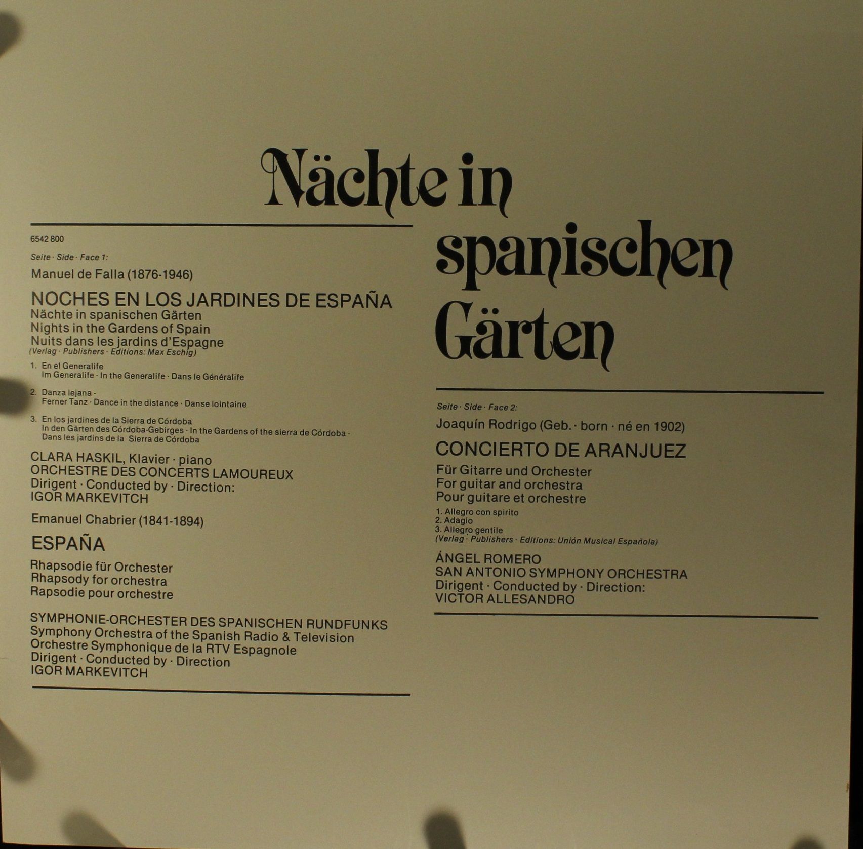 Philips 6770 046 - Clara Haskil, Angel Romero (2), Inés Rivadene - Image 8