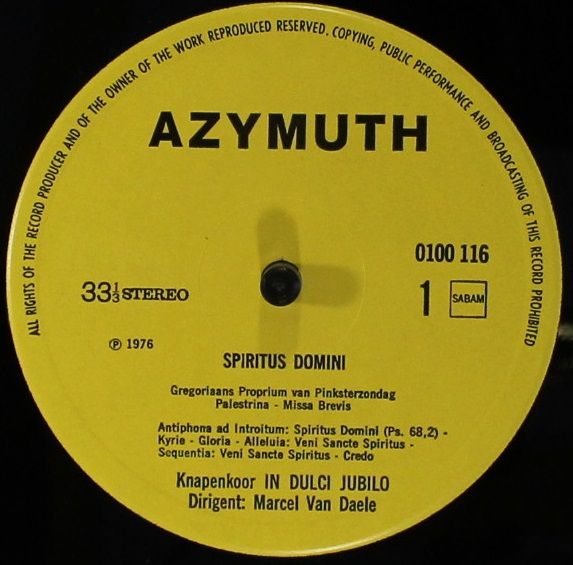 Azymuth 0100 116 - Knapenkoor In Dulci Jubilo - Spiritus Domini - Image 3