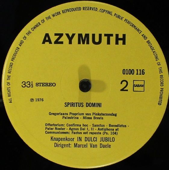 Azymuth 0100 116 - Knapenkoor In Dulci Jubilo - Spiritus Domini - Image 4