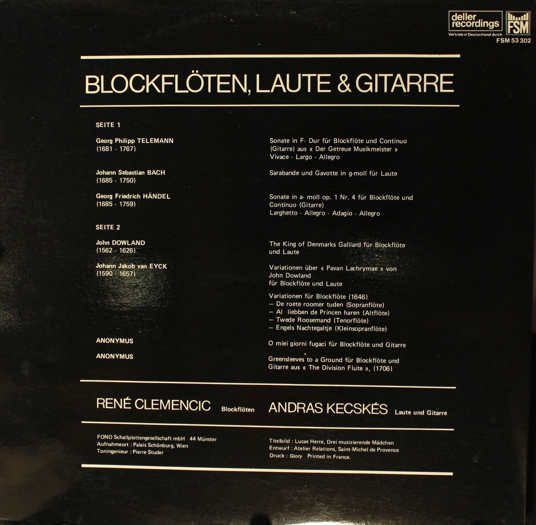 Deller Recordings FSM 53 302 - Johann Sebastian Bach, Georg Frie - Image 2