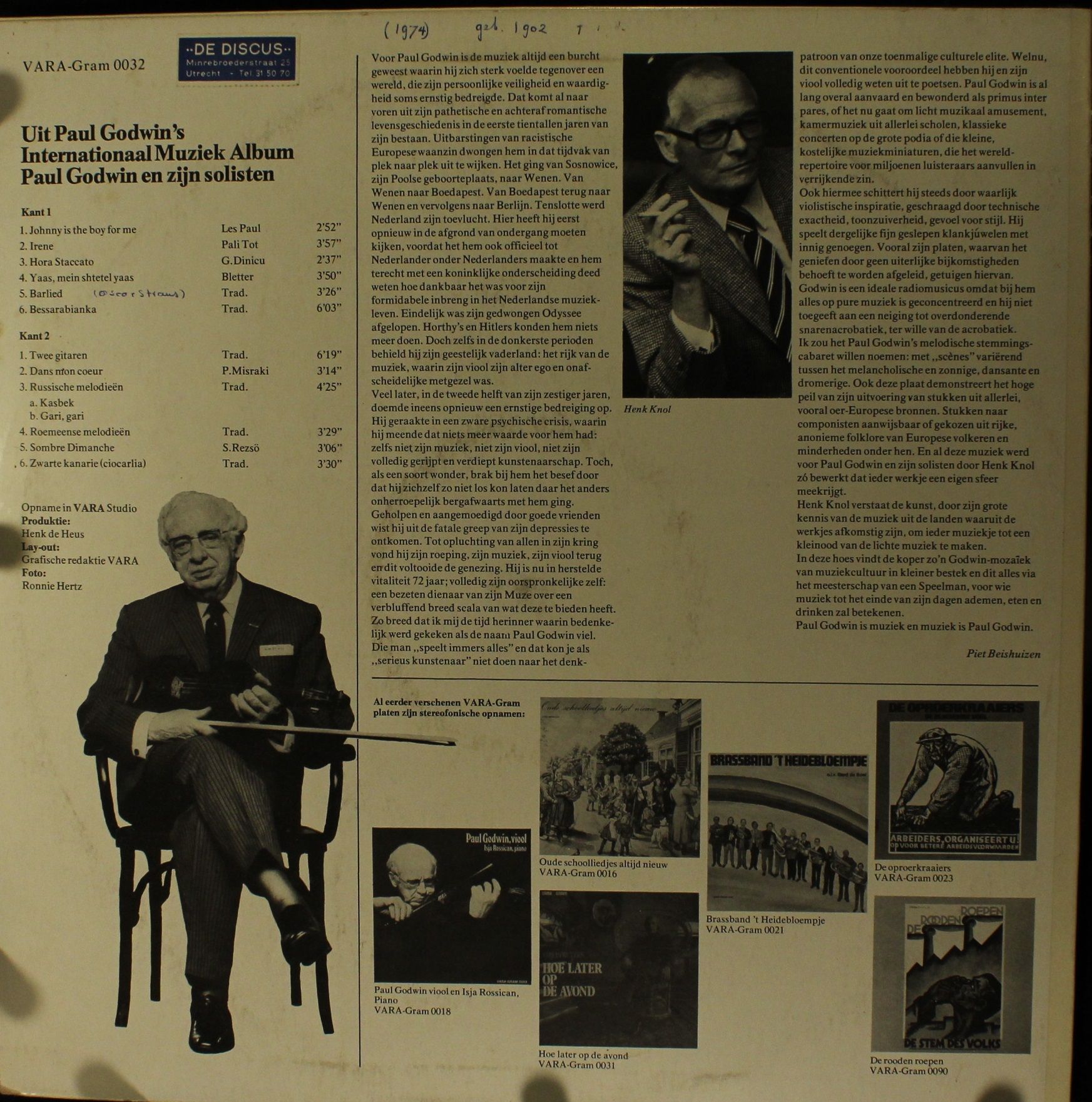 VARAgram 0032 - Paul Godwin (2) - Paul Godwin's Internationaal M - Image 2