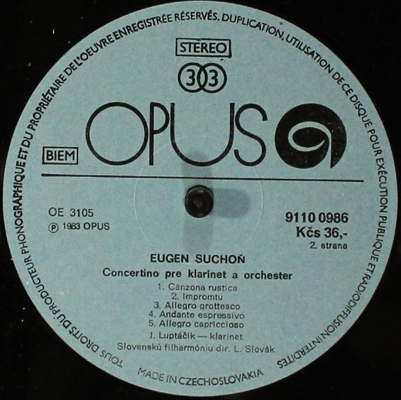 Opus 9110 0986 - Eugen Suchoň - Fantázia A Burleska Pre Husle A - Image 4