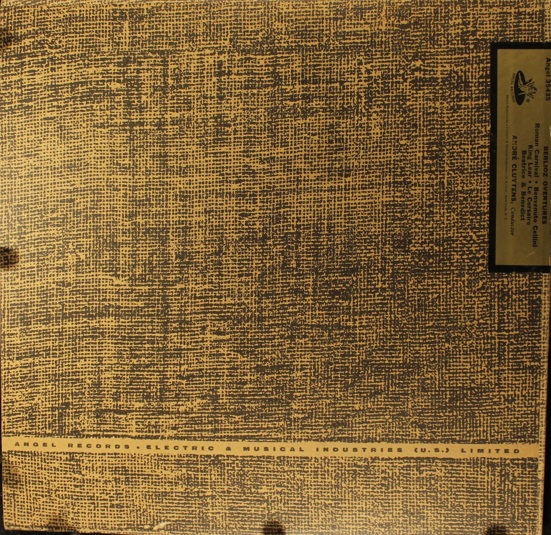 Angel Records 35435 - André Cluytens, Hector Berlioz - Berlioz O - Image 2