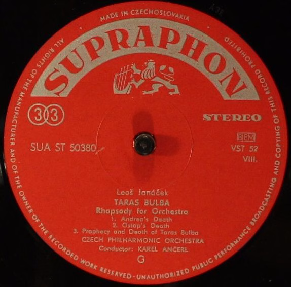 Supraphon SUA ST 50380 - Leoš Janáček, The Czech Philharmonic Or - Image 5