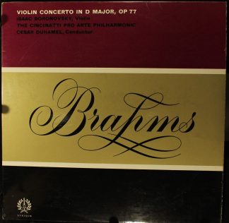 Lyrique HPG 1020 - Johannes Brahms, The Cincinatti Pro Arte Phil