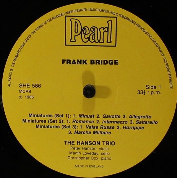 Pearl SHE 586 - Frank Bridge, Patricia Wright, Christopher Cox ( - Image 3