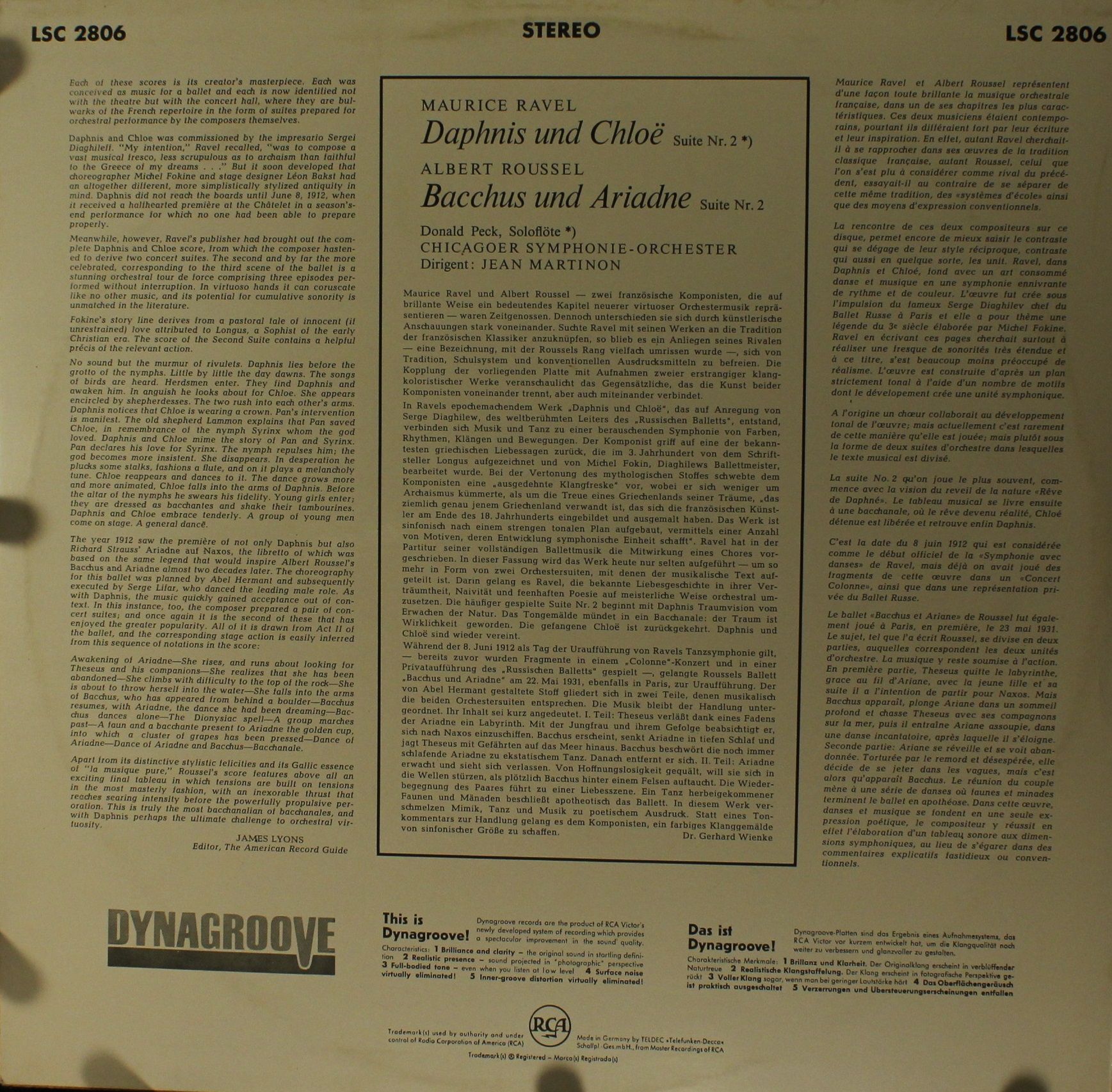 RCA Victor Red Seal LSC-2806 - Maurice Ravel, Albert Roussel, Je - Image 2