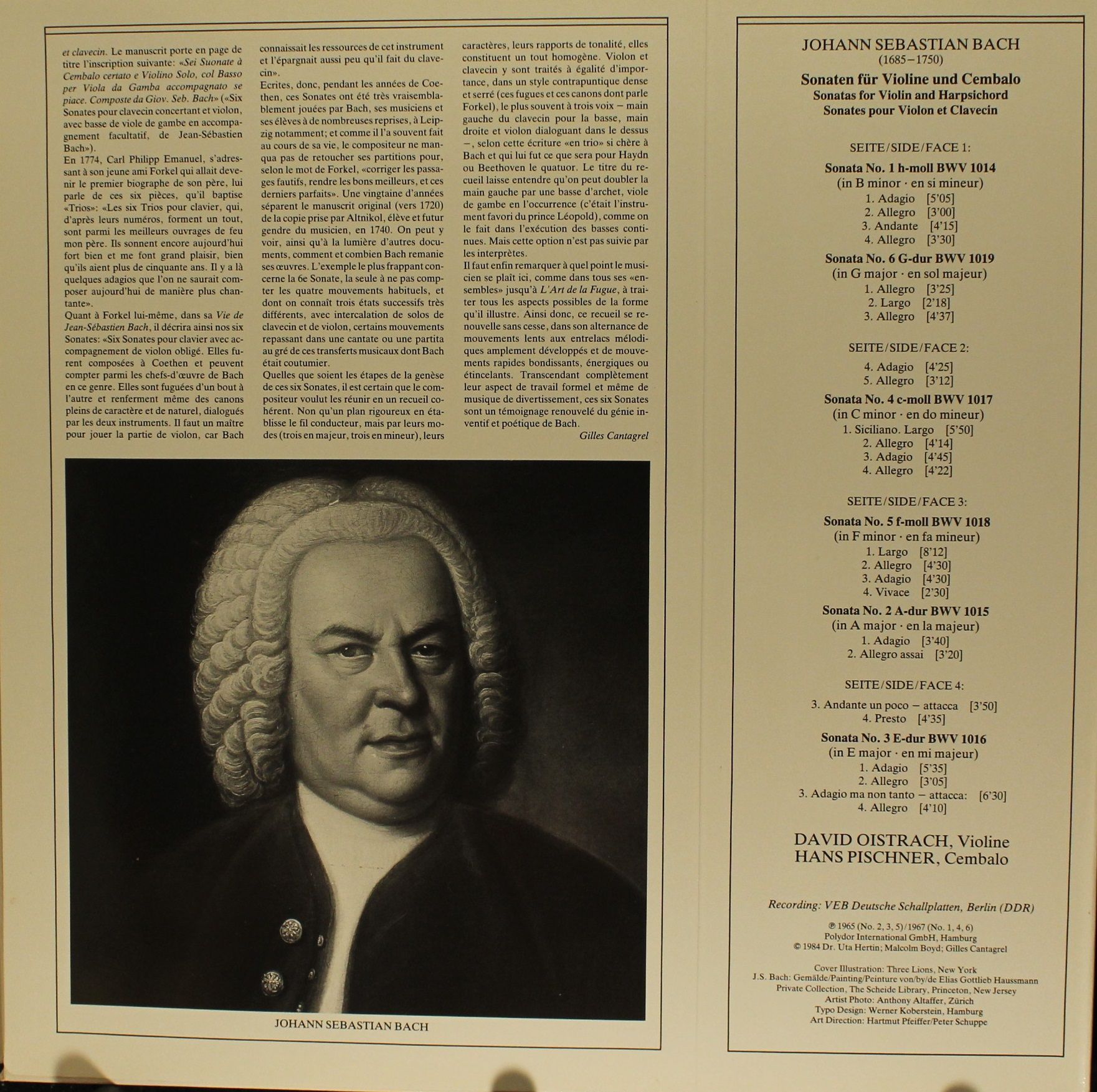Deutsche Grammophon 413 515-1 - Johann Sebastian Bach, David Ois - Image 3