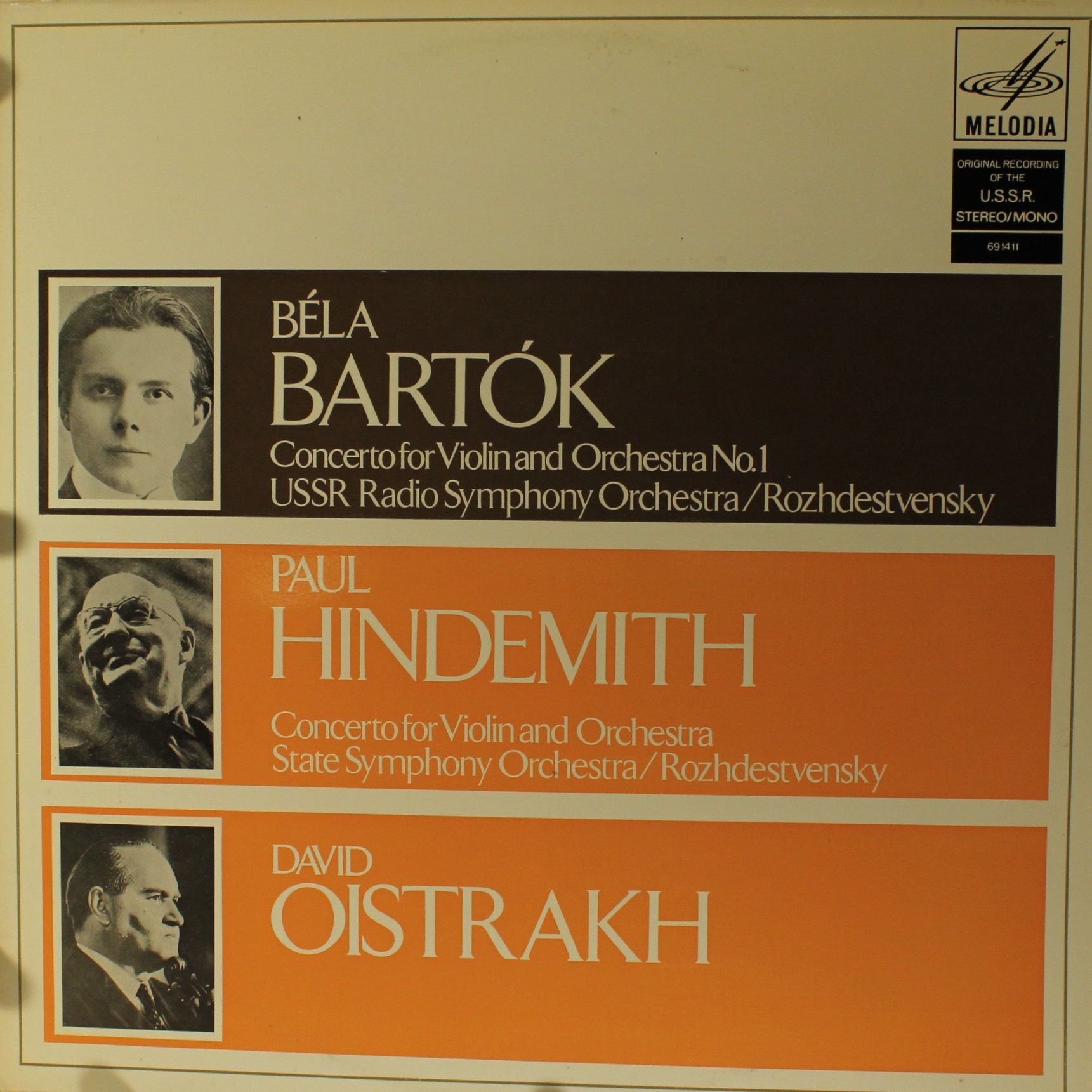 691.411 - Béla Bartók, Paul Hindemith, David Oistrach, Russian