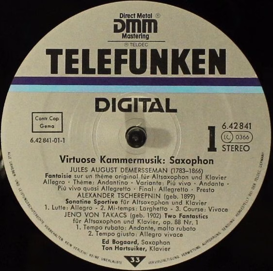 Telefunken 6.42841 AZ - Ed Bogaard - Virtuoso Chamber Music = Vi - Image 4