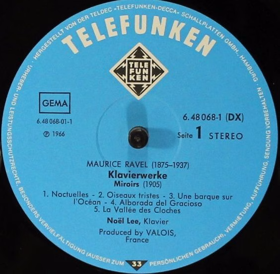 Telefunken 6.48068 DX - Maurice Ravel, Noël Lee - Klavierwerke - Image 5