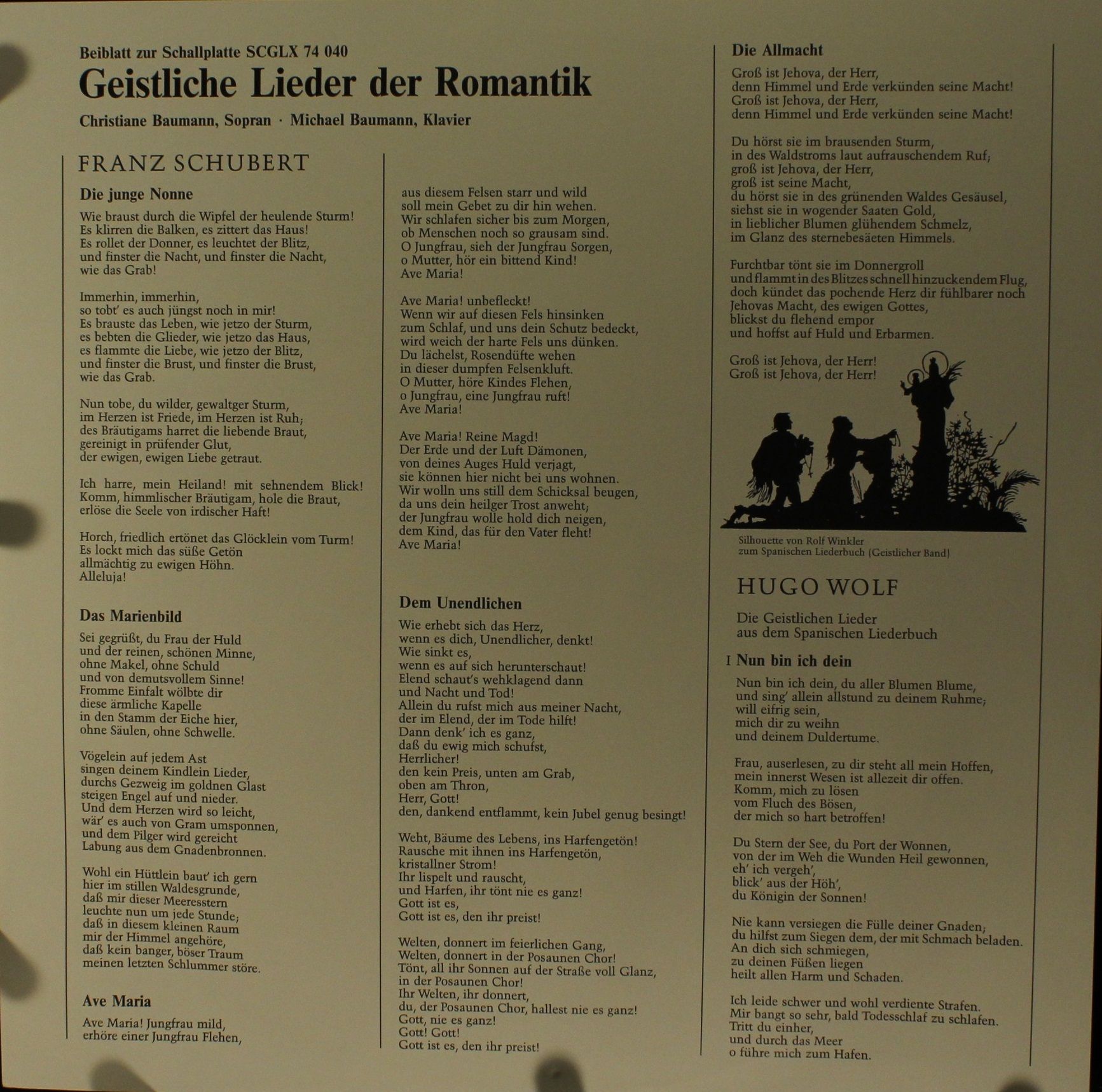 Christophorus SCGLX 74040 - Franz Schubert, Hugo Wolf, Christian - Image 5