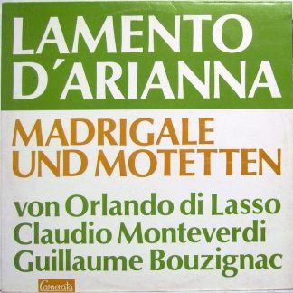 Camerata (2) CMS 30069 LP - Roland de Lassus, Claudio Monteverdi