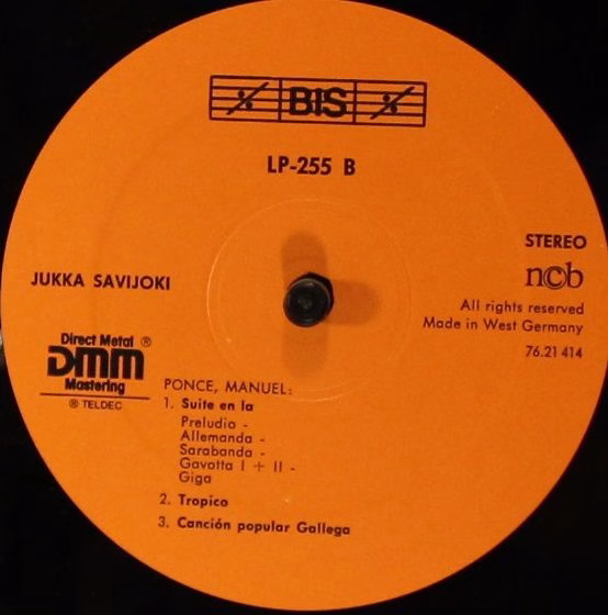 BIS LP-255 - Jukka Savijoki - Music For The Guitar - Image 6