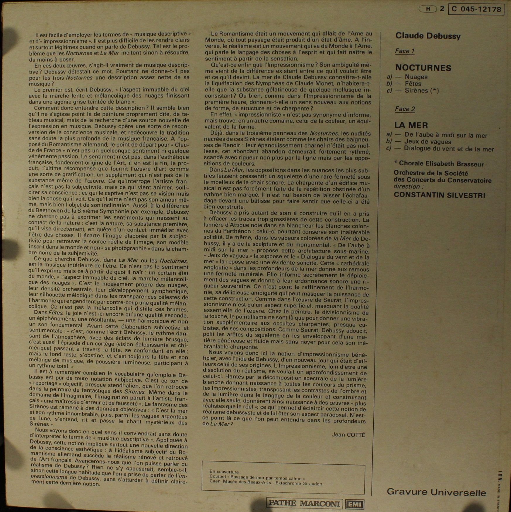 Trianon 2C 045-12178 - Claude Debussy, Orchestre De La Société D - Image 2