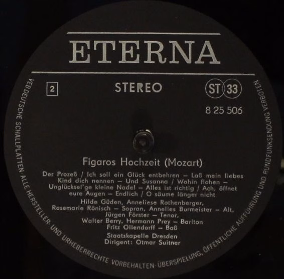 Eterna 8 25 506 - Wolfgang Amadeus Mozart, Hermann Prey, Hilde G - Image 4
