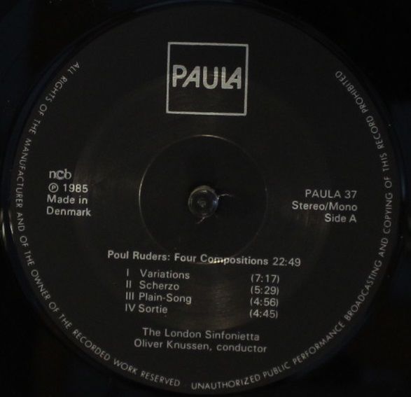 Paula PAULA 37 - Poul Ruders, Hans Abrahamsen, Oliver Knussen, L - Image 3