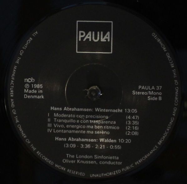 Paula PAULA 37 - Poul Ruders, Hans Abrahamsen, Oliver Knussen, L - Image 4