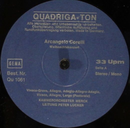 Quadriga-Ton QU 1061 - Johann Friedrich Fasch, Arcangelo Corelli - Image 4