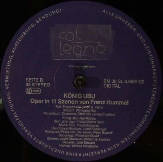 Col Legno BM 30 SL 6.5501/02 Digital - Franz Hummel - König Ubu - Image 8