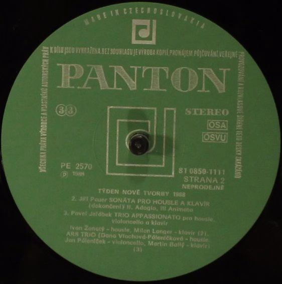 Panton 81 0850—1111 - Petr Eben, Jiří Pauer, Pavel Jeřábek (4) - - Image 4