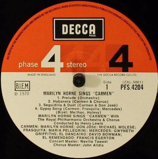 DECCA PFS 4204 - Marilyn Horne - Sings Carmen - Image 3