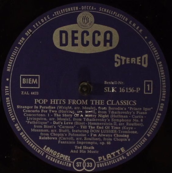 DECCA SLK 16156-P - Ted Heath And His Music - Plays Pop Hits Fro - Image 3