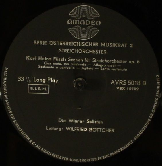 Amadeo AVRS 5018 - Helmut Eder, Karl Heinz Füssl - Concerto A Do - Image 6