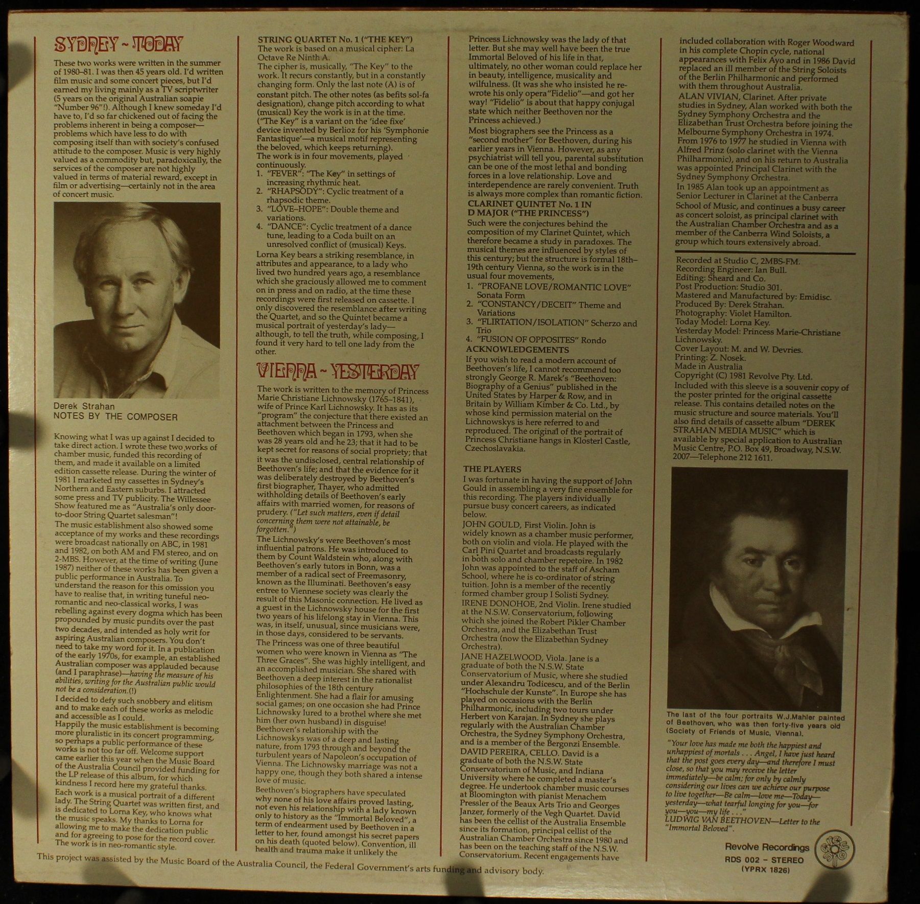 Revolve Recordings RDS 002 - Derek Strahan - Today - Yesterday - Image 2