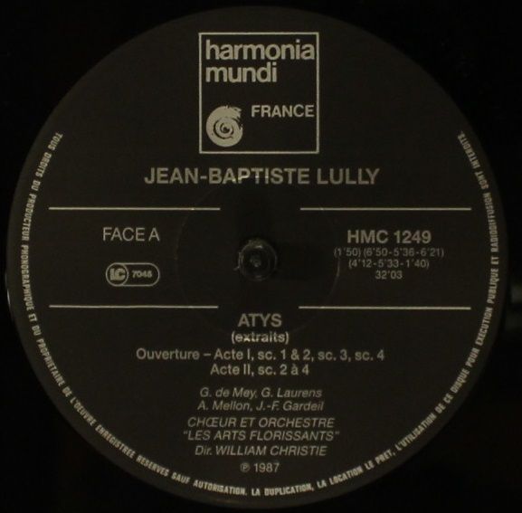 harmonia mundi France HMC 1249 - Jean-Baptiste Lully - Atys (Ext - Image 3