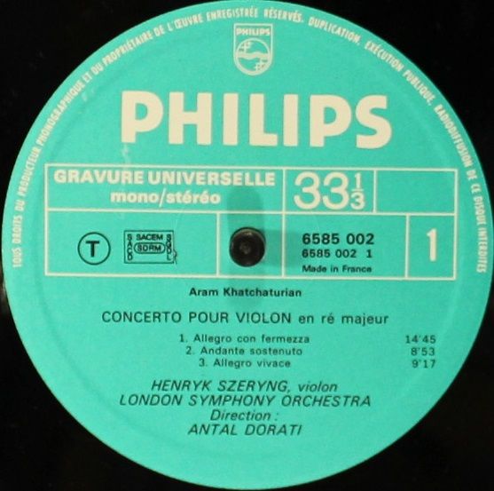 Philips 6585 002 - Aram Khatchaturian, Sergei Prokofiev, Henryk - Image 3