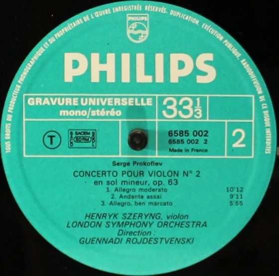 Philips 6585 002 - Aram Khatchaturian, Sergei Prokofiev, Henryk - Image 4