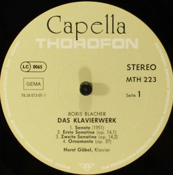Thorofon Capella MTH 223 - Boris Blacher - Das Klavierwerk - Wor - Image 6