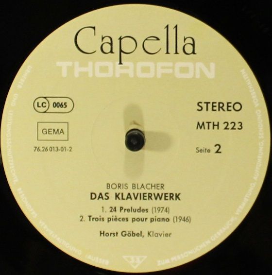 Thorofon Capella MTH 223 - Boris Blacher - Das Klavierwerk - Wor - Image 5