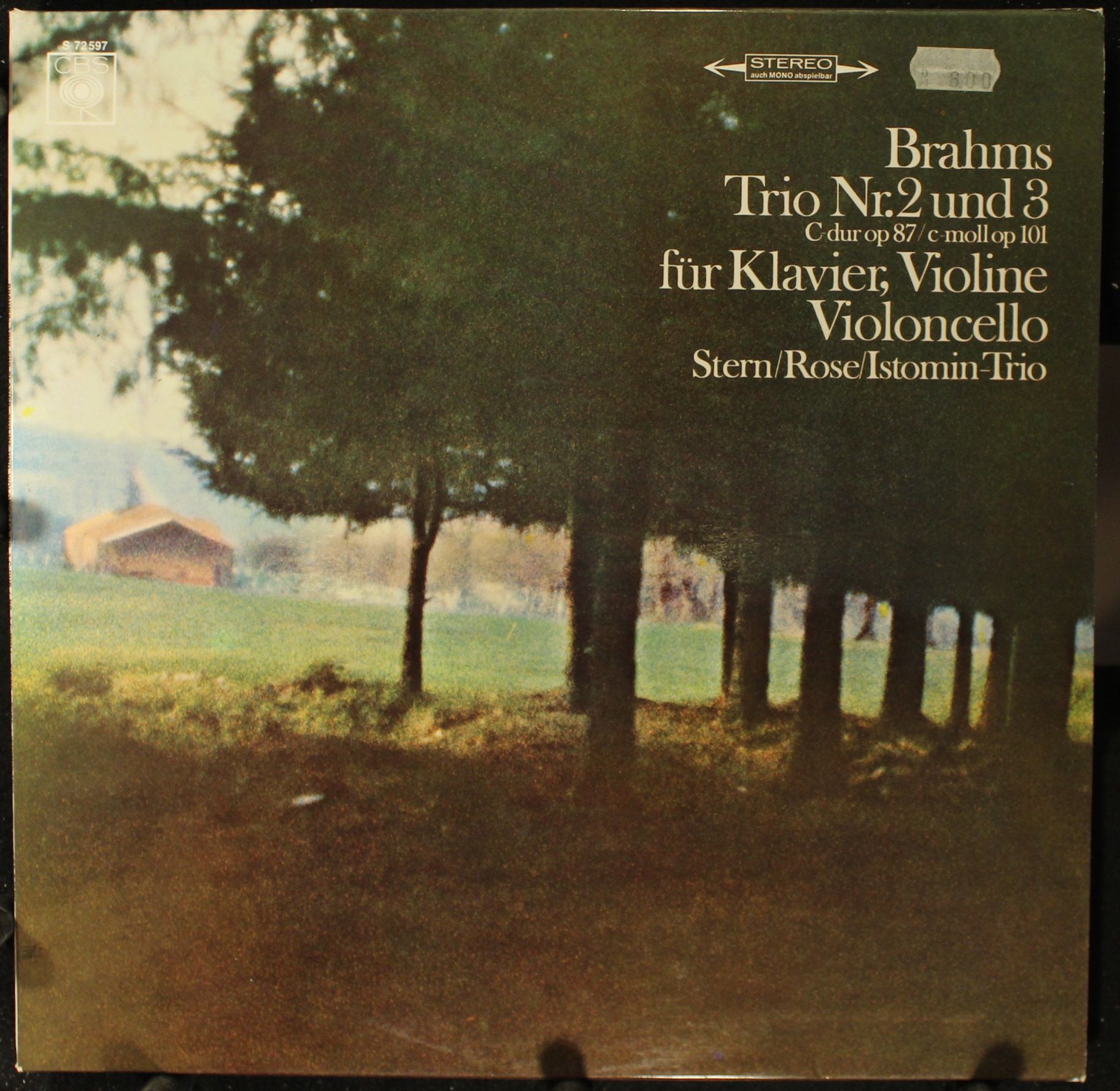 CBS S 72 597 - Johannes Brahms, The Istomin/Stern/Rose Trio - Tr