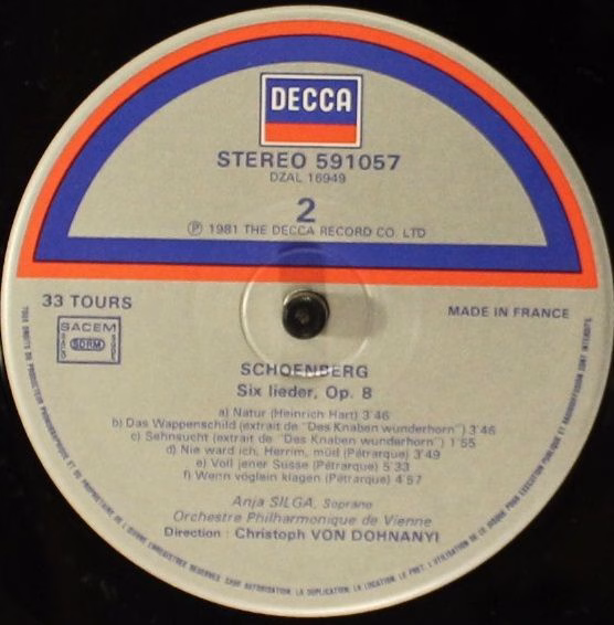 DECCA 591057 BA-372 - Arnold Schoenberg, Anja Silja, Wiener Phil - Image 5