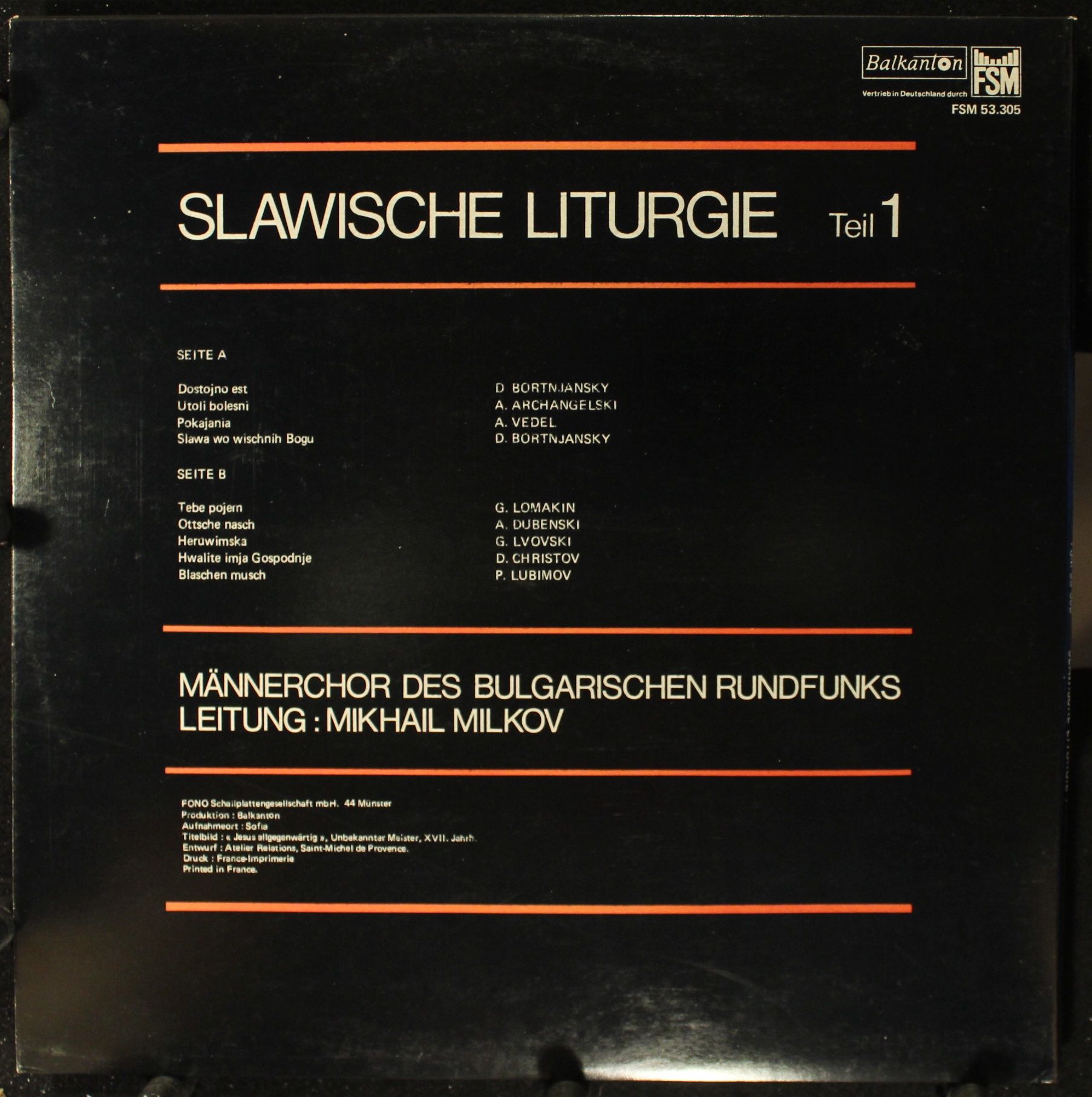 Balcanton FSM 53 305 - Bulgarian Radio And Television Men's Choi - Image 2