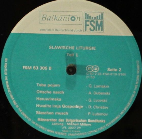 Balcanton FSM 53 305 - Bulgarian Radio And Television Men's Choi - Image 4