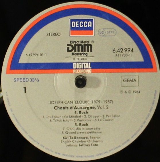 DECCA 6.4294 AZ - Kiri Te Kanawa, English Chamber Orchestra, Jef - Image 3