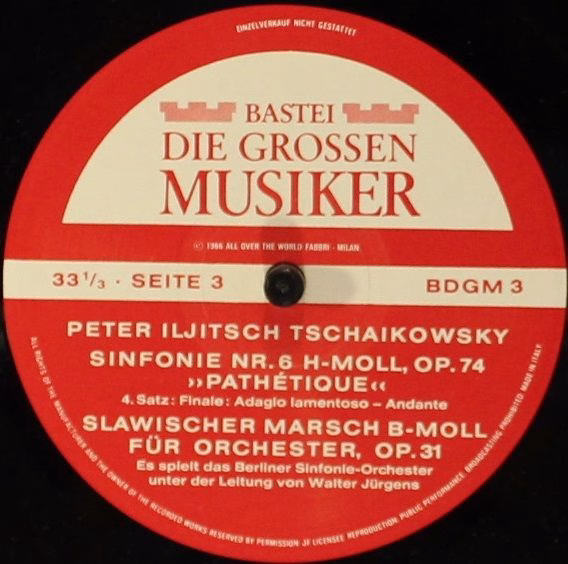 Bastei BDGM 3 - Pyotr Ilyich Tchaikovsky - Peter Iljitsch Tschai - Image 2