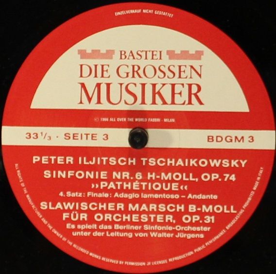 Bastei BDGM 3 - Pyotr Ilyich Tchaikovsky - Peter Iljitsch Tschai - Image 2