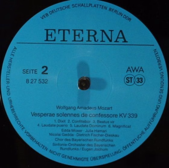 Eterna 8 27 532 - Wolfgang Amadeus Mozart, Edda Moser, Julia Ham - Image 3