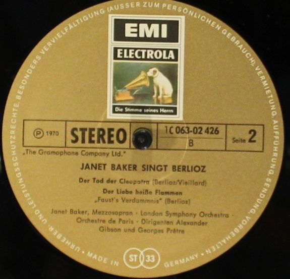 His Master's Voice 1 C 063-02 426 - Janet Baker, Hector Berlioz, - Image 4