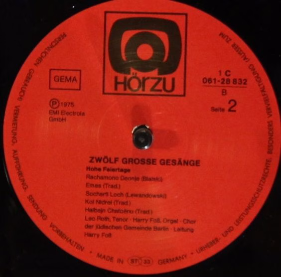 HÖR ZU C 061 28 832 - Leo Roth - Zwölf Grosse Gesänge / Glanzstü - Image 6